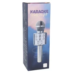 Karaoke Mikrofon, Silber, 23 Cm