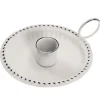 Kerzenständer Mini, Stabkerze, Weiß, Flach/Rillen
