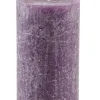 Kerze Rustik, Lara, Aubergine, 12 Cm