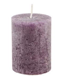 Kerze Rustik, Lara, Aubergine, 9 Cm