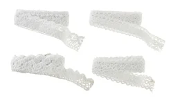 Klebeband Spitze, Weiß, 4x 1 Meter