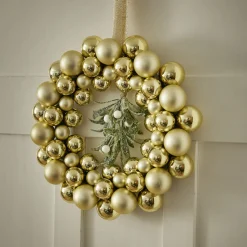 Kugelkranz Kunststoff, Champagner, 34 Cm
