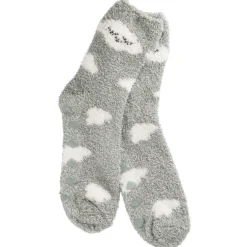 Kuschelsocken Anti-Rutsch, Wolke/grün