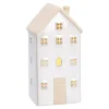LED-Haus Rustik, Weiß, 17 Cm