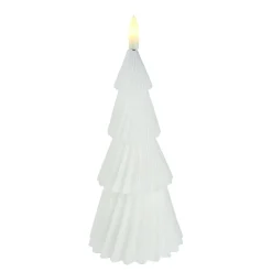 LED-Kerze Tanne, Weiß, 23 Cm