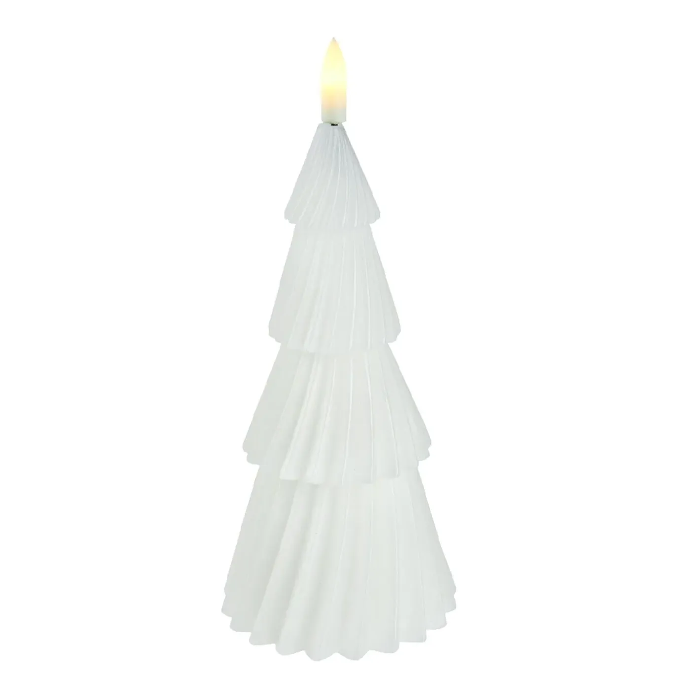 LED-Kerze Tanne, Weiß, 23 Cm