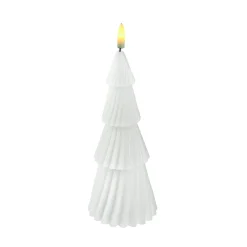 LED-Kerze Tanne, Weiß, 18.5 Cm