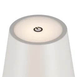 LED-Tischlampe Akku, Grau, 37 Cm