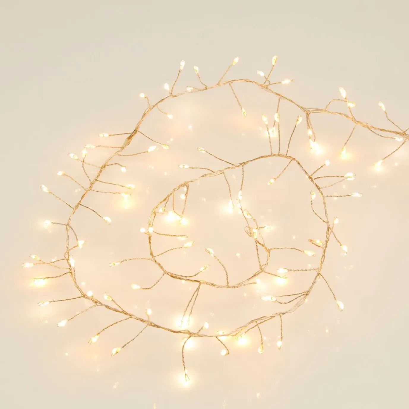 Lichterkette Cluster, 2 Farben, Silber, 100er