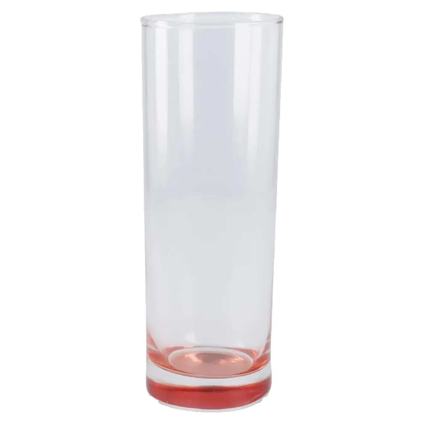 Longdrink-Glas Farbboden, Rot, 300 Ml
