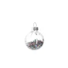 Mini-Kugel Schneeball, Flitter, 4 Cm