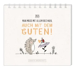 Mini-Tischkalender 2025, Man Muss Mit Allem Rechnen