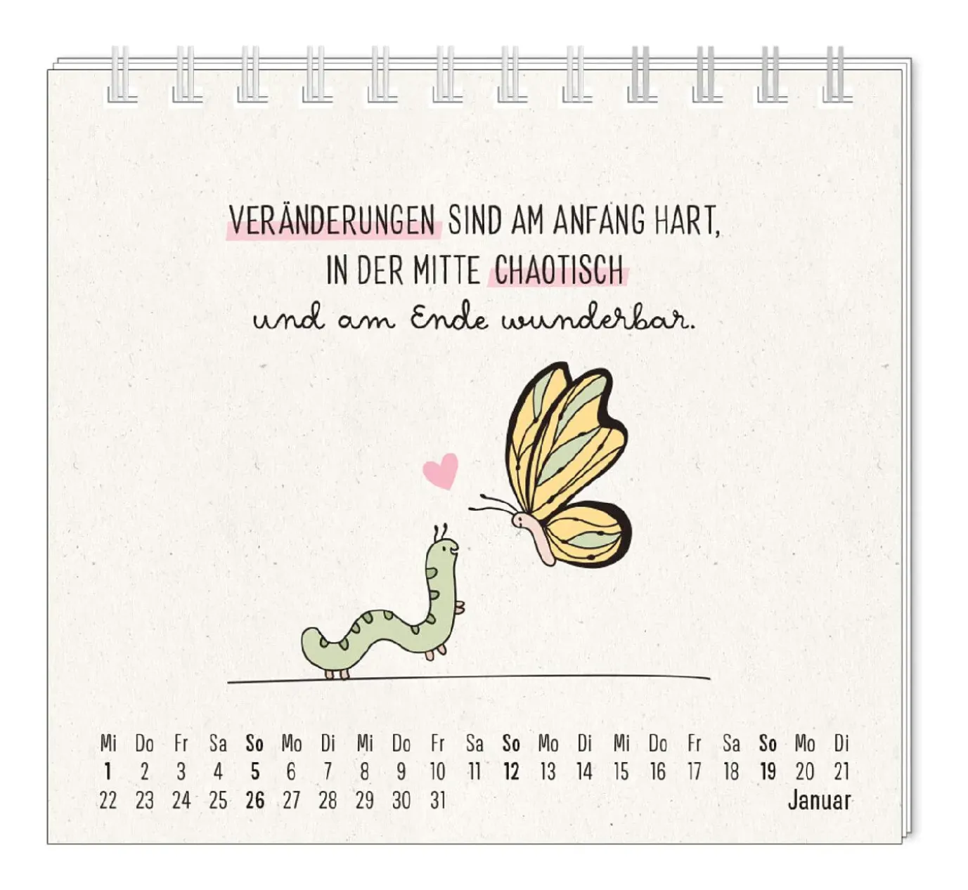 Mini-Tischkalender 2025, Man Muss Mit Allem Rechnen