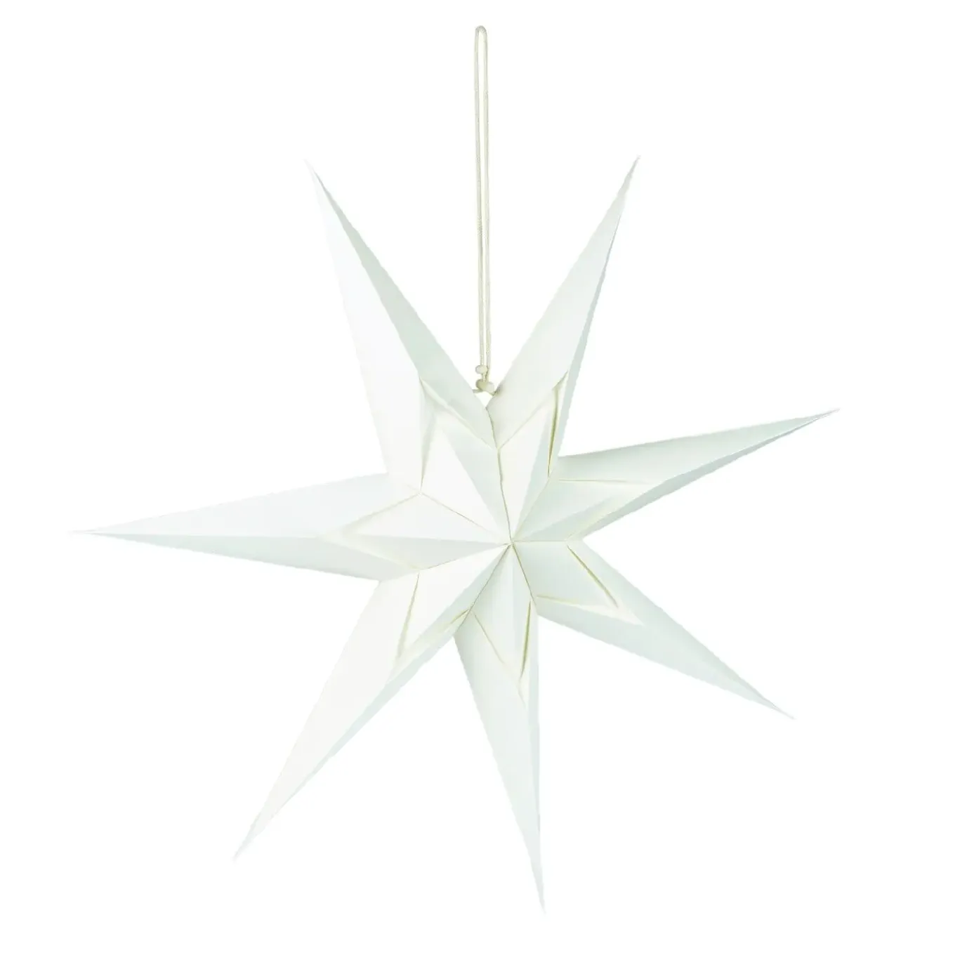 Papierstern, 60 Cm, Blumen-Stanzung, Weiß