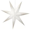 Papierstern, 60 Cm, Konfetti/weiß-champagner