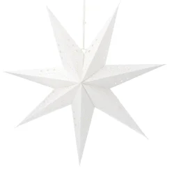Papierstern, 60 Cm, Punkte/weiß-silber