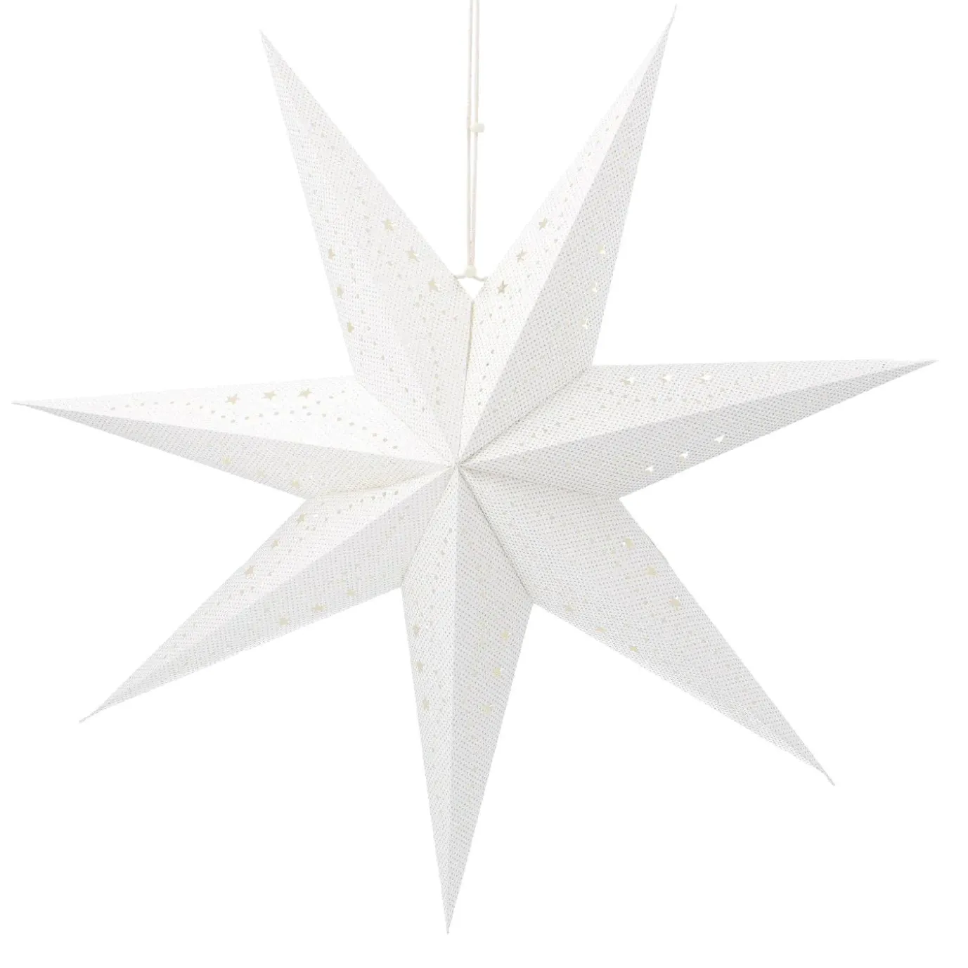 Papierstern, 60 Cm, Punkte/weiß-silber