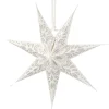 Papierstern, Weiß/silber, Ornament, 18 Cm