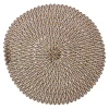 Platzset Aurora, Rund/schwarz, 38 Cm