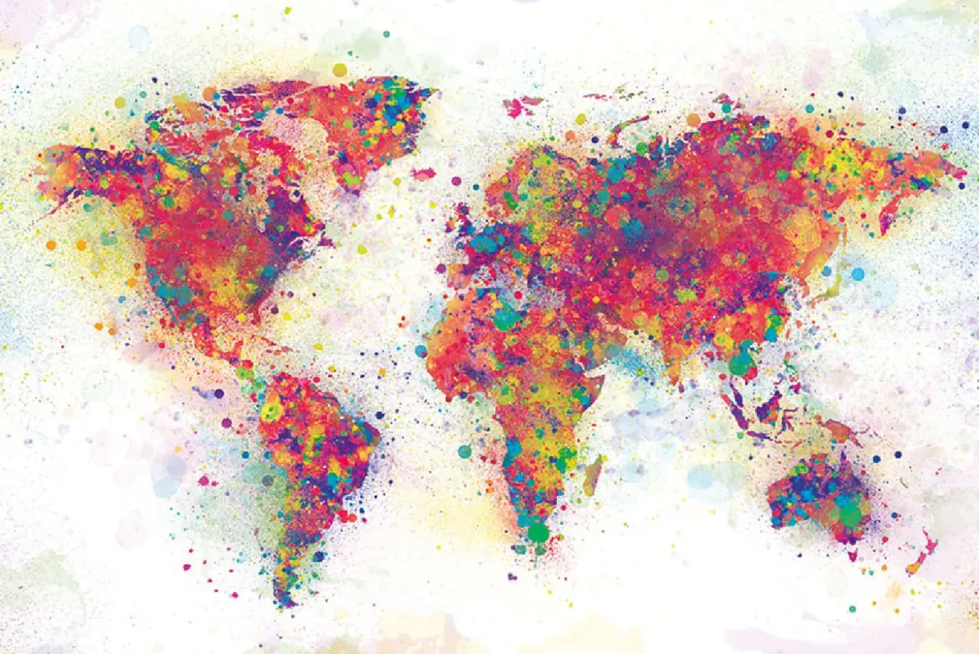 Poster World Map - Colour Splash, Nr. 9