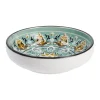 Schale China, Flach, Grün/braun, 9 Cm