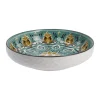 Schale China, Flach, Grün/braun, 15 Cm