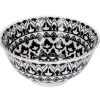 Schale China, Groß, Schwarz/weiß, Orient