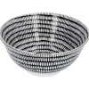Schale China, Groß, Schwarz/weiß, Stäbchen/Kreis