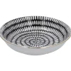 Schale China, Klein, Schwarz/weiß, Stäbchen/Kreis