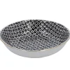 Schale China, Klein, Schwarz/weiß, Perlen