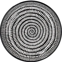 Schale China Mit Rand, Stäbchen/Kreis, Schw/wss, 17 Cm