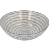Schale China, Tief, Stäbchen/Kreis, Dunkelgrau/wss, 13 Cm