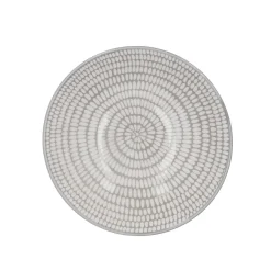 Schale China, Tief, Stäbchen/Kreis, Dunkelgrau/wss, 13 Cm