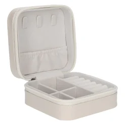 Schmuckbox, Creme, 9 X 9 Cm