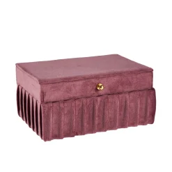 Schmuckbox Edel, Dunkelpink, 18 Cm