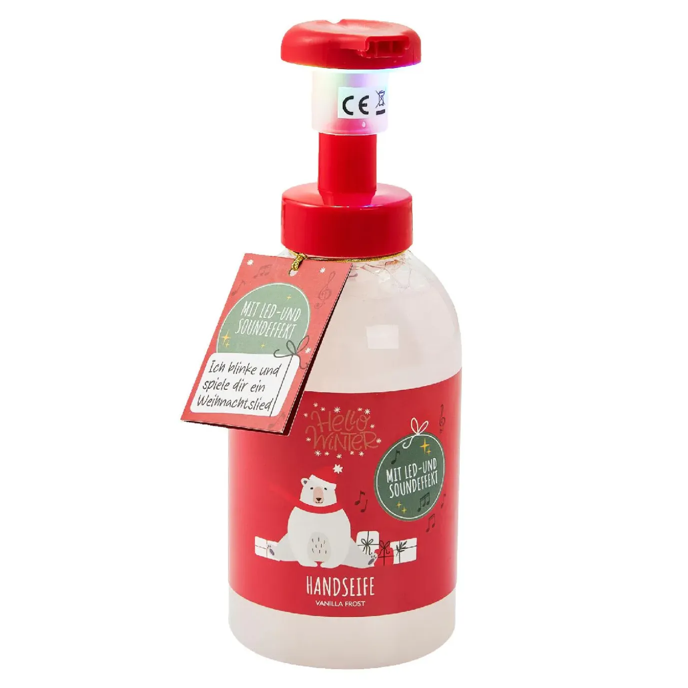 Seifenspender Musik, Eisbär/rot, 500 Ml