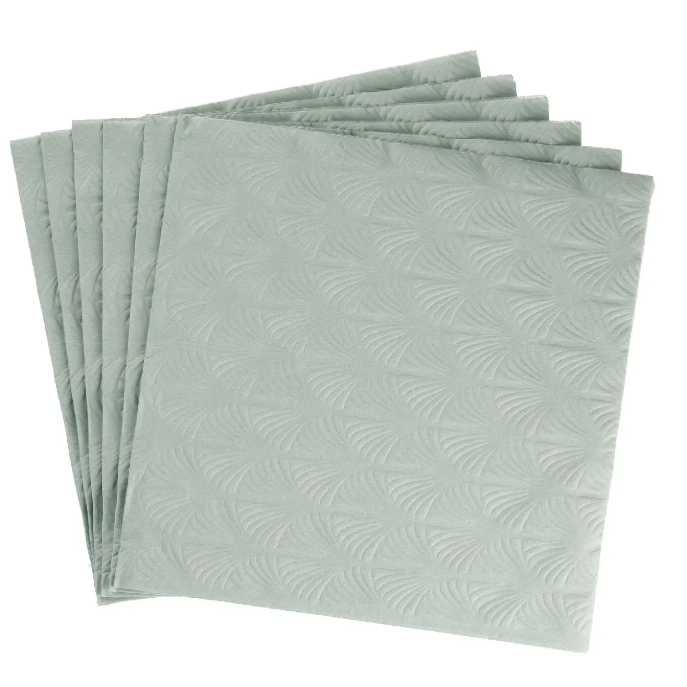 Serviette Artdeco, Prägung, Mintgrün, 16 Stück