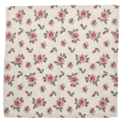Serviette Rosen, Natur, 40 X 40 Cm