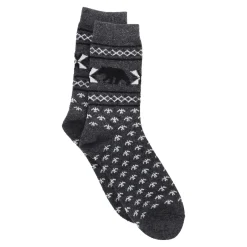 Socke Winter, Herren, Bär/grau, Größe 42-46