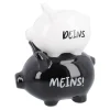 Spardose 2er Schwein, Deins/Meins