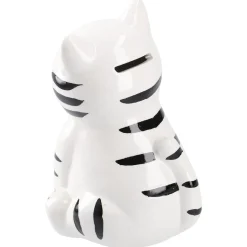Spardose Katze, Schwarz, 17.5 Cm
