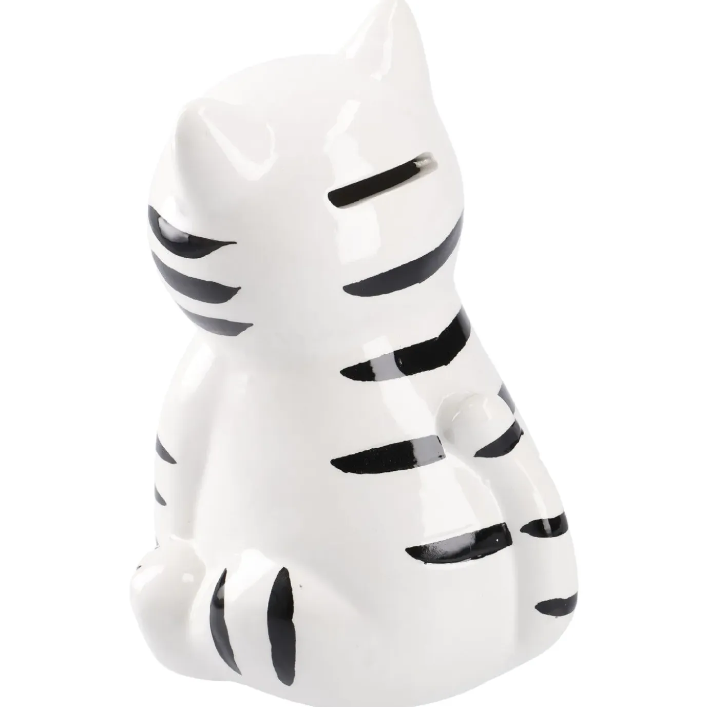 Spardose Katze, Schwarz, 17.5 Cm