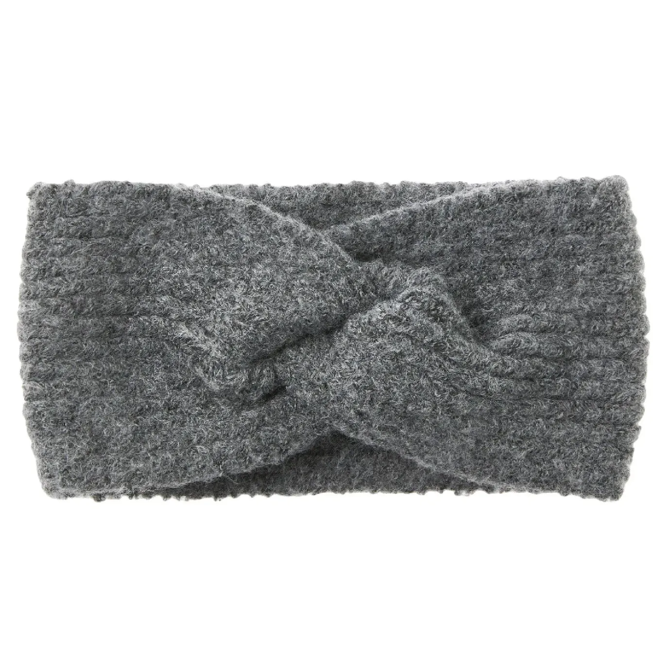 Stirnband Melange Mit Knoten, Dunkelgrau