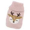 Strick-Taschenwärmer Rentier/pink, 13 Cm