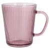 Teeglas Rillen, Rot, 300 Ml