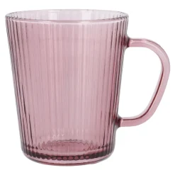 Teeglas Rillen, Rot, 300 Ml