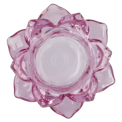 Teelichthalter Lotus, Lila, 11 X 5.5 Cm