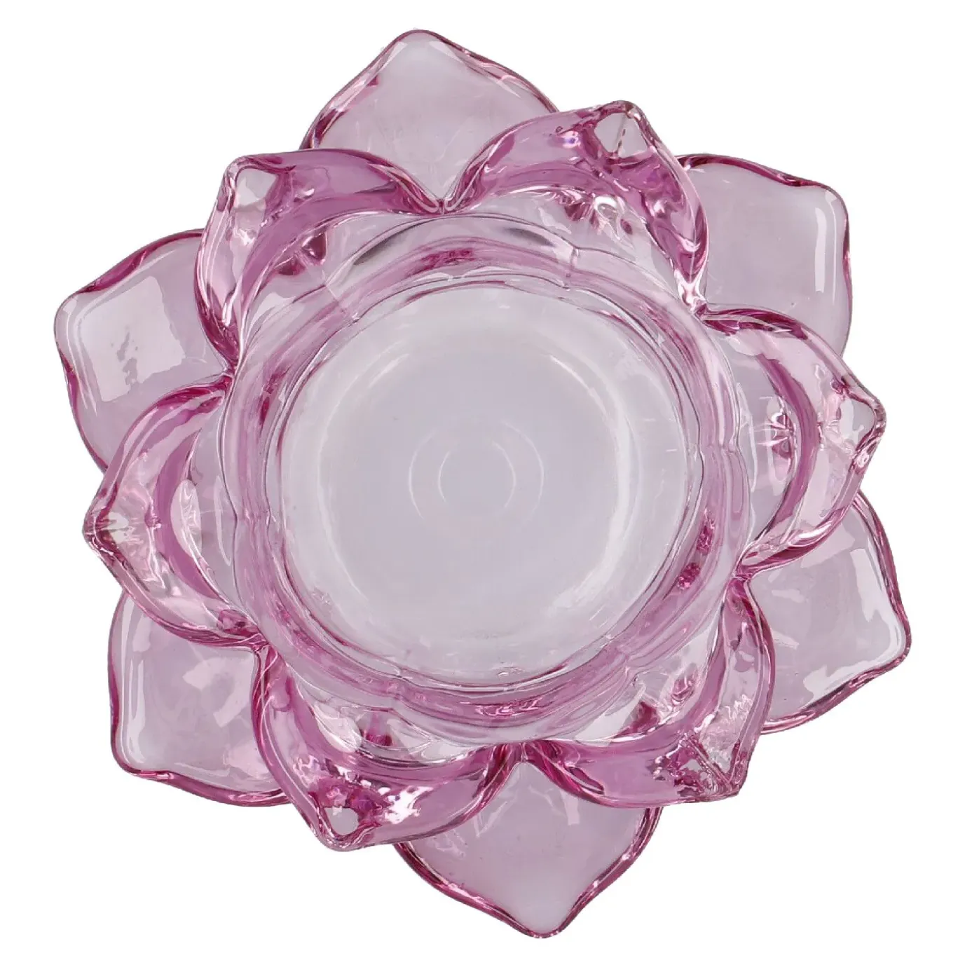 Teelichthalter Lotus, Lila, 11 X 5.5 Cm