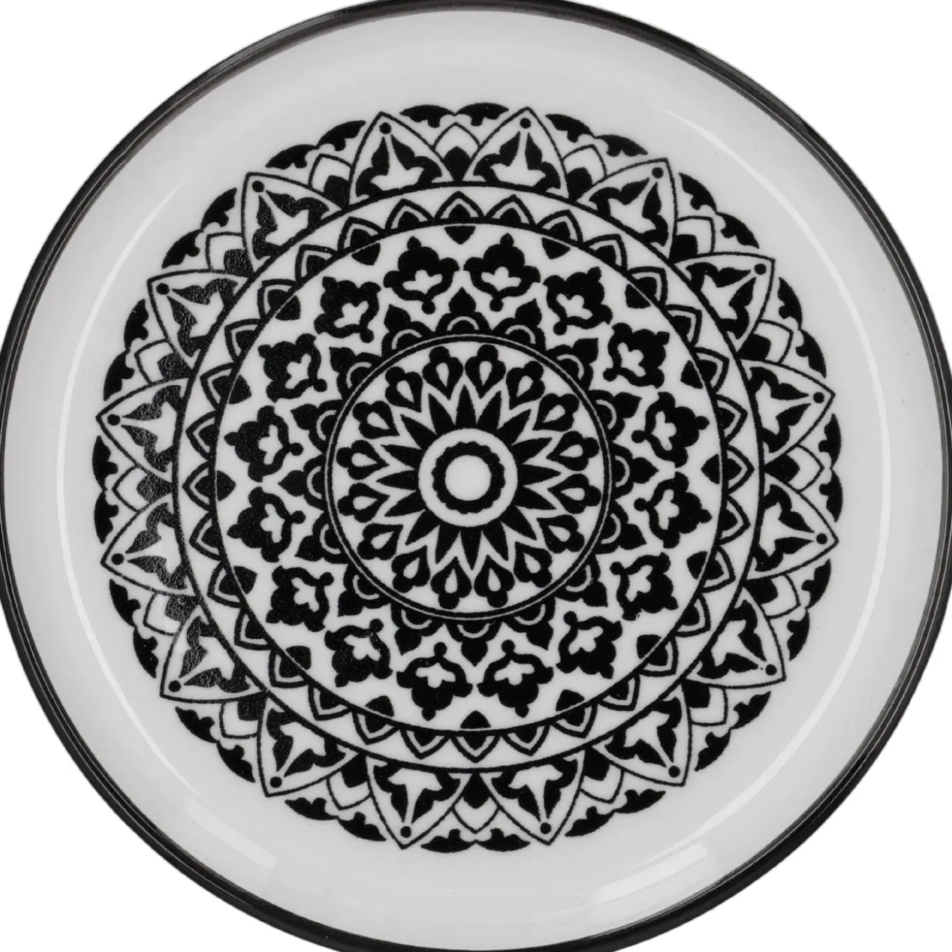 Teller China, Orient, Schw/wss, 16.5 Cm