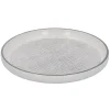 Teller China, Striche, Dunkelgrau/wss, 16.5 Cm